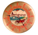 RARE A-Y-P BUTTON SHOWING DOGSLED AND EARLY AUTO.