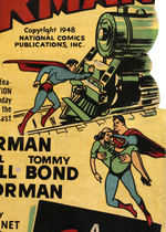 "SUPERMAN" MOUNTED MOVIE SERIAL STANDEE.