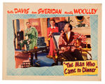 "BETTE DAVIS THE MAN WHO CAME TO DINNER" 1942 ORIGINAL RELEASE LOBBY CARDS (4).