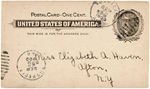 BOOKER T. WASHINGTON SIGNED AND INSCRIBED POST CARD POSTMARKED 1900 WITH RACE CONTENT.