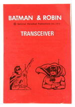 “BATMAN & ROBIN WALKIE-TALKIES” BOXED SET.