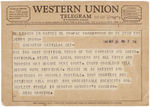 "TWO MOST CRITICAL WEEKS" KENNEDY CAMPAIGN TELEGRAM PLUS CAMPAIGN SONG SINATRA RECORD.
