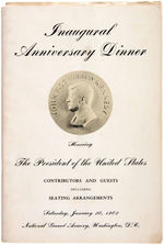 JOHN F. KENNEDY INAUGURAL 1961 AND ANNIVERSARY OF INAUGURAL 1962 GROUP OF FOUR ITEMS.
