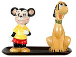 MICKEY MOUSE AND PLUTO SALT & PEPPER SET BY ENESCO.