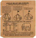 "UNCLE BILL'S BIG CIRCUS - ANIMALS, CLOWNS AND CIRCUS TENT" BOXED SET.