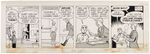 "ARCHIE" ORIGINAL BOB MONTANA 1950 DAILY COMIC STRIP ART.