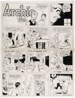 "ARCHIE" ORIGINAL BOB MONTANA FEBRUARY 23,1947 SUNDAY PAGE ART.