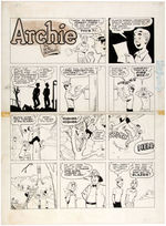 "ARCHIE" ORIGINAL BOB MONTANA AUGUST 10, 1947 SUNDAY PAGE ART.