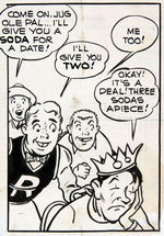 "PEP COMICS" #33 ORIGINAL BOB MONTANA "ARCHIE" COMIC PAGE ART.