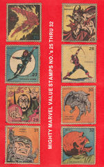 "MIGHTY MARVEL VALUE STAMP BOOK" & STAMPS FEATURING MARVEL COMICS CHARACTERS.
