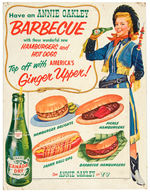 "HAVE AN ANNIE OAKLEY BARBECUE" CANADA DRY COUNTER TOP STANDEE.