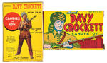 "DAVY CROCKETT" CANDY & TOY BOX PAIR.