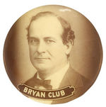 "BRYAN CLUB" SEPIA REAL PHOTO BUTTON.