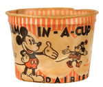 "MICKEY MOUSE ICE CREAM/SOUTHERN DAIRIES" CUP WITH LID.