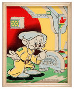 "DOPEY" FRAMED GLOW PICTURE/ICE CAPADES CARDED PIN.