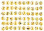YELLOW KID COMPLETE COLLECTION OF BUTTONS #1-160.