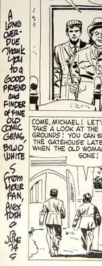 ALEX TOTH "DARBY O'GILL" ORIGINAL COMIC BOOK ART INSCRIBED TO WILLIAM JOSEPH WHITE.