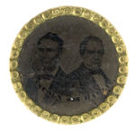 "LINCOLN and HAMLIN" 1860 UNIFACE FERROTYPE HAKE #3046.