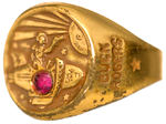 BUCK ROGERS ARTIST  RICK YAGER’S PERSONAL SOLAR SCOUTS RING WITH RUBY COLOR  STONE.