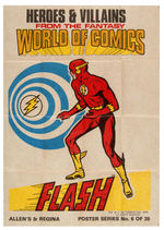 DC COMICS "HEROES & VILLAINS" NEW ZEALAND GUM POSTERS BY ALLENS & REGINA LTD.