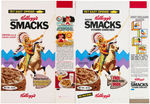 KELLOGG'S "SUGAR SMACKS" CEREAL BOX FLAT PAIR WITH INDIAN OFFERS.