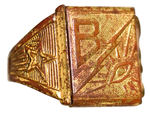 SUPERMAN SECRET CHAMBER RING WITH INITIAL “B” AND SUPERMAN INTERIOR IMAGE.
