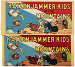 "KATZENJAMMER KIDS IN THE MOUNTAINS" SAALFIELD BOOK PAIR.