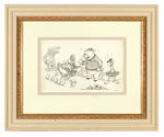SILLY SYMPHONIES - THE WISE LITTLE HEN ORIGINAL PUBLICITY ART WITH DONALD DUCK.