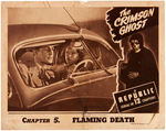 "THE CRIMSON GHOST" SERIAL LOBBY CARD TRIO.
