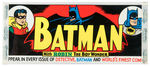 BATMAN/DC COMICS CELLOPHANE WINDOW SIGN.