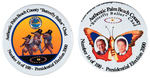 ELECTION 2000 LIMITED EDITION BUTTON SET FEATURING BUSH/GORE AND INFAMOUS PALM BEACH “CHADS.”