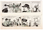 "THE LONE RANGER" FULL MONTH OF OCTOBER 1957 DAILY COMIC STRIP ORIGINALS.