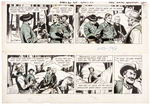 "THE LONE RANGER" FULL MONTH OF OCTOBER 1957 DAILY COMIC STRIP ORIGINALS.