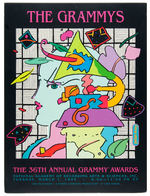 "THE 36TH ANNUAL GRAMMY AWARDS" HIGH QUALITY PETER MAX SIGN.