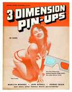 "3 DIMENSION PIN-UPS" MAGAZINE WITH MARILYN MONROE.