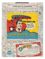 "SUPERMAN" GUM INC. GUM CARD WRAPPER.