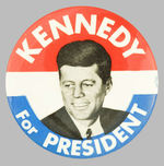 "KENNEDY FOR PRESIDENT" 2.5" SIZE.