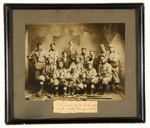 “CHAMPIONS OF THE INTER-STATE RAIL-ROAD LEAGUE 1905" FRAMED PHOTO.