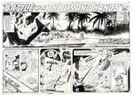 SAM GLANZMAN "G.I. COMBAT/THE HAUNTED TANK" COMPLETE 14 PAGE ORIGINAL ART STORY.