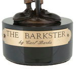 "THE BARKSTER BY CARL BARKS" SIGNED LIMITED EDITION BRONZE FIGURE.