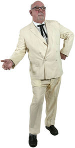 KENTUCKY FRIED CHICKEN - COLONEL HARLAND SANDERS' PERSONALLY OWNED & WORN COTTON SUIT.