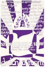 “SPRING MEDICINE SHOW:  A BENEFIT FOR THE HAIGHT-ASHBURY FREE MEDICAL CLINIC” CONCERT POSTER.