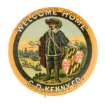 "WELCOME HOME C.D. KENNEY CO." 1907 BALTIMORE SYMBOLS FROM HAKE COLLECTION & CPB.