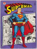 "SUPERMAN COLORING BOOK" FILE COPY COLORING BOOK & ORIGINAL ART LOT.