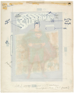 "SUPERMAN COLORING BOOK" FILE COPY COLORING BOOK & ORIGINAL ART LOT.