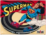 "SUPERMAN" POLISTIL SLOT CAR SET FACTORY SEALED.