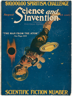 "SCIENCE AND INVENTION" #124 EARLY SCIENCE-FICTION MAGAZINE.