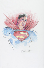 SUPERMAN BY GREG HILDEBRANDT ORIGINAL ART PAIR.