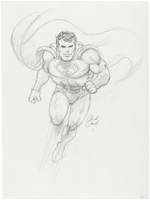 SUPERMAN ORIGINAL ART SKETCH PAIR BY NICK CARDY.