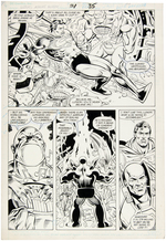 "HEROES AGAINST HUNGER" COMIC BOOK PAGE ORIGINAL ART FEATURING SUPERMAN.